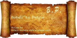 Boháts Petra névjegykártya